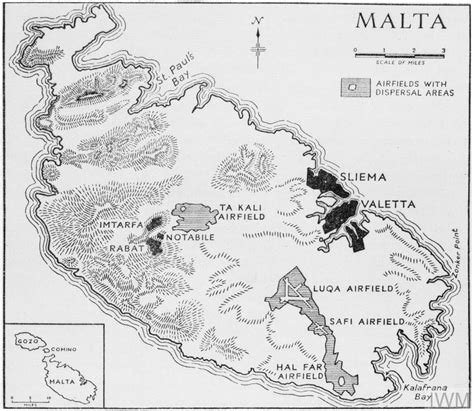 malta ww2 airfields map